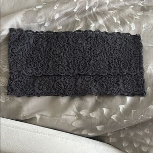 Vici Lace Bandeau style name is Clara charcoal lace bandeau by wishlist size m L